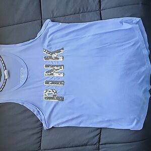 PINK SEQUINED racer back tank